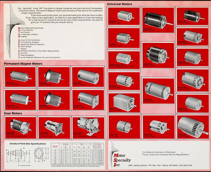 Small Motor Catalog